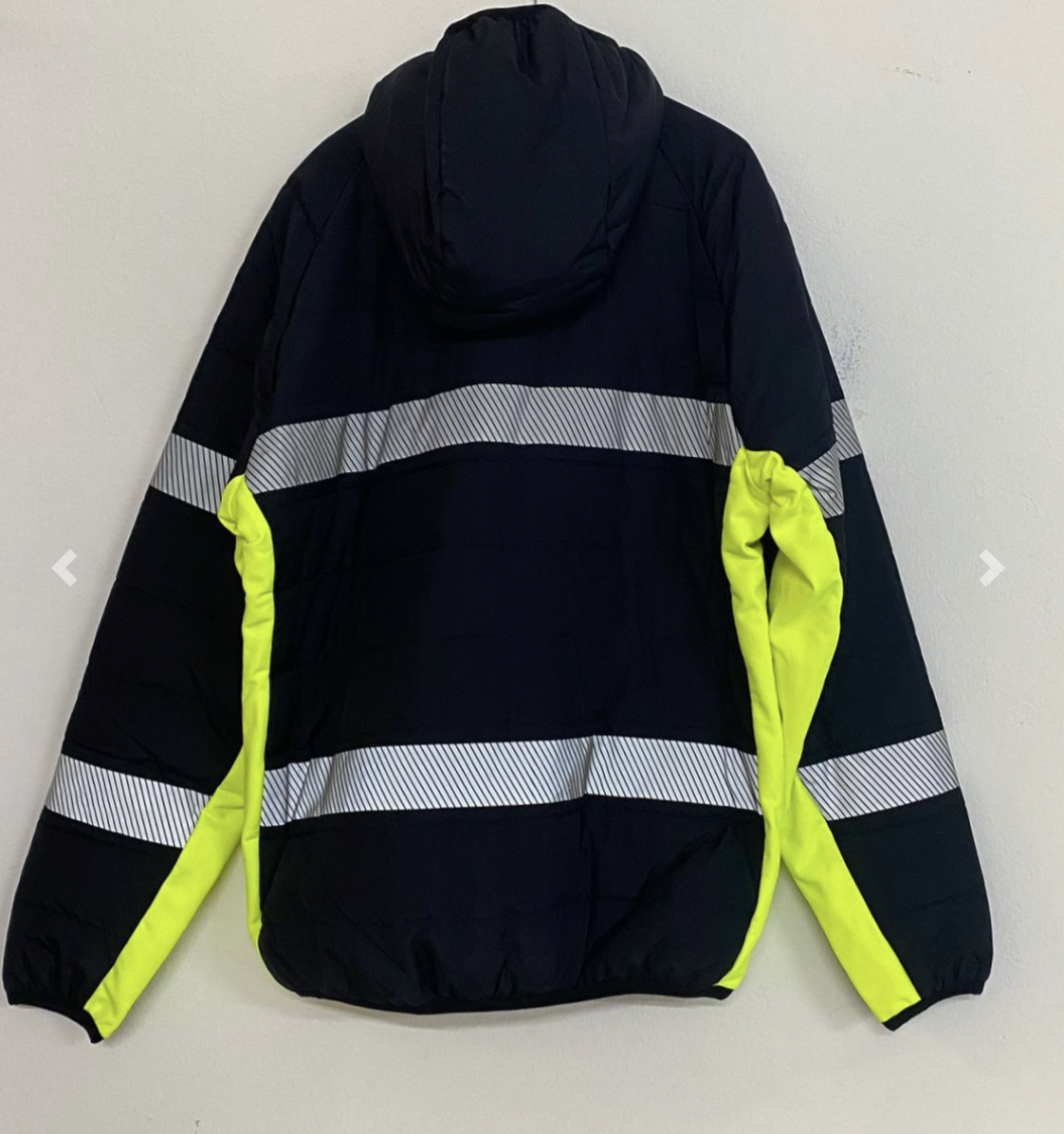 Piumino Blu/giallo AV con bande rifrangenti