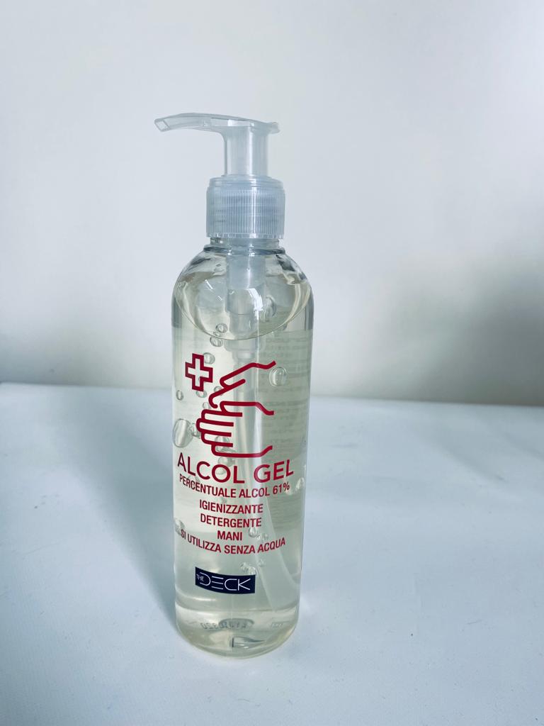 GEL  Igienizzante Mani 250 ml (The Deck) ETICHETTA ROSSA  ALCOL 61%